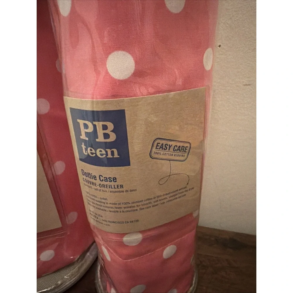 Pottery Barn PB Teen Easy Care Dottie Duvet Cover Twin Matching Pillow Cases